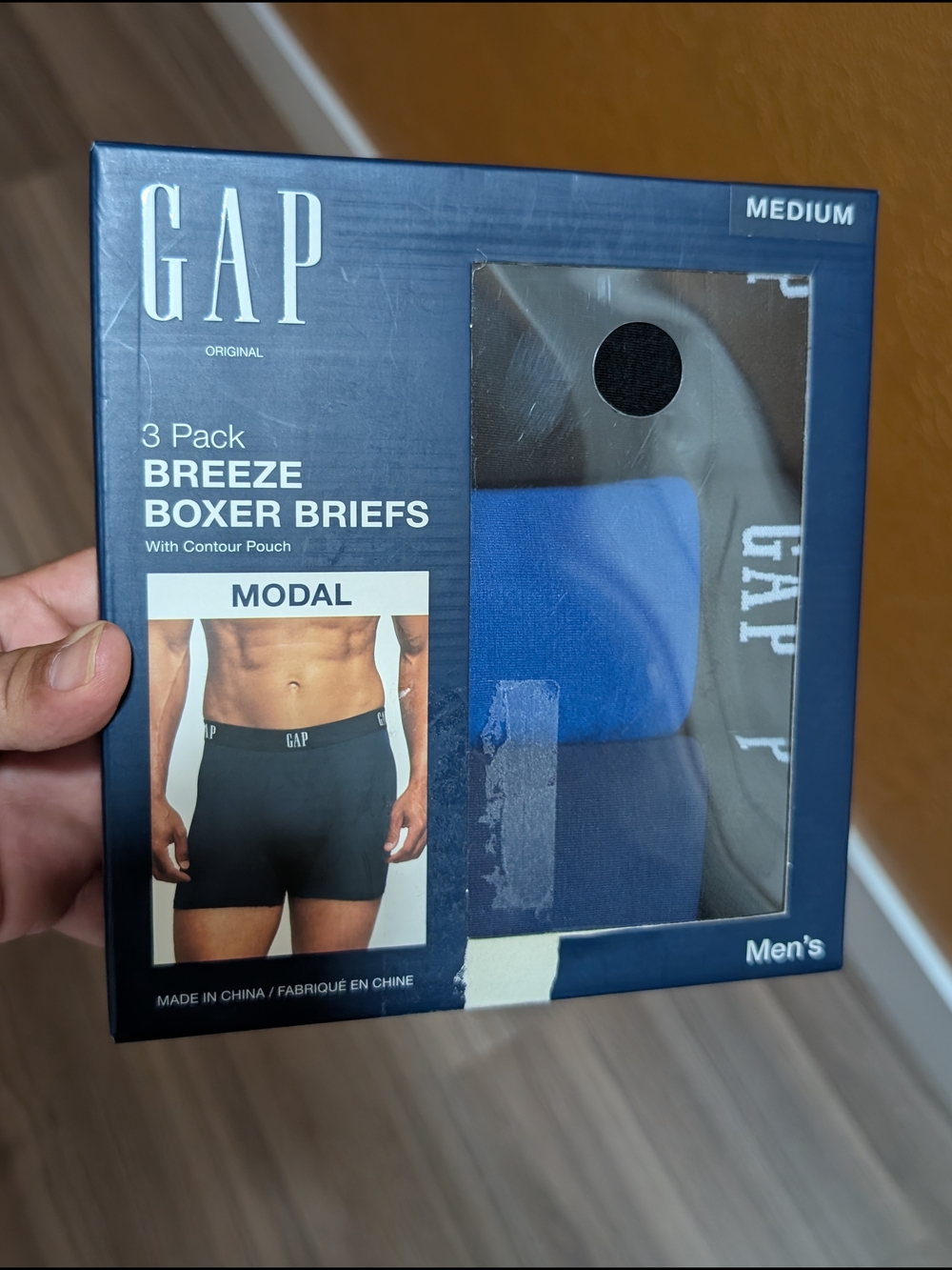 GAP Men Breeze Modal Boxer Briefs - Blue & Navy (3 Pack)